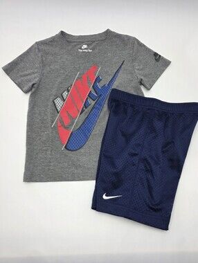 Nike boys' logo tee and mesh shorts size 6/7